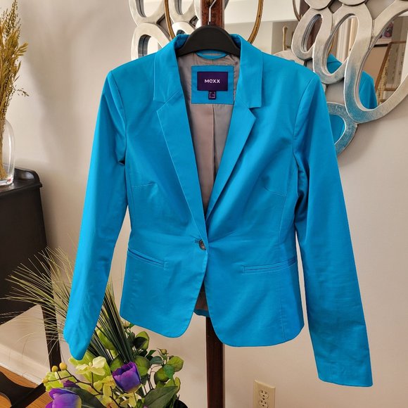 Mexx Jackets & Blazers - Mexx Turquoise Cotton Blazer US 6
